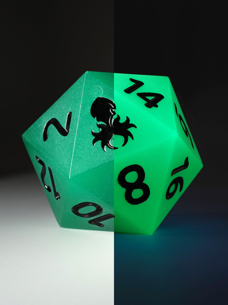 Green Glow in the Dark 55MM D20
